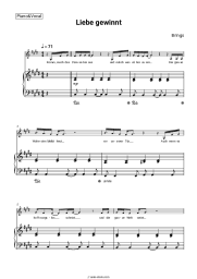 Sheet music, chords Brings - Liebe gewinnt