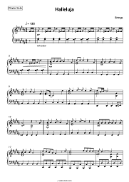 Sheet music, chords Brings - Halleluja