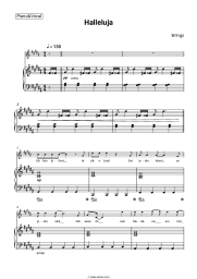 Sheet music, chords Brings - Halleluja