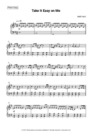 Sheet music, chords Beth Hart - Take It Easy On Me