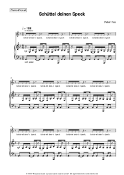 Sheet music, chords Peter Fox - Schüttel deinen Speck