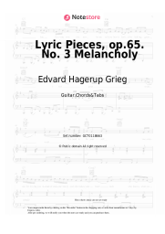 undefined Edvard Hagerup Grieg - Lyric Pieces, op.65. No. 3 Melancholy
