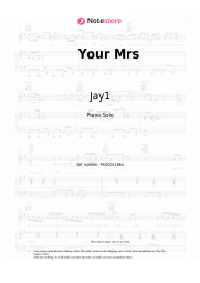 Sheet music, chords Jay1 - Your Mrs