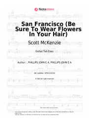 Sheet music, chords Scott McKenzie - San Francisco (Be Sure To Wear Flowers In Your Hair)