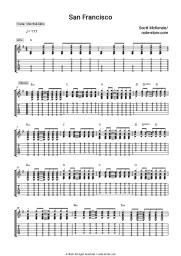 Sheet music, chords Scott McKenzie - San Francisco (Be Sure To Wear Flowers In Your Hair)