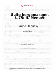 Sheet music, chords Claude Debussy - Suite bergamasque, L.75: II. Menuet