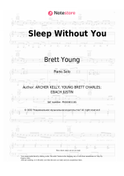 Sheet music, chords Brett Young - Sleep Without You