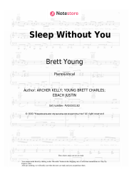 Sheet music, chords Brett Young - Sleep Without You