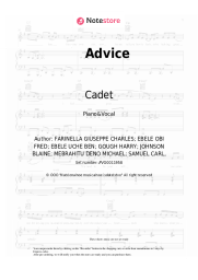 Sheet music, chords Cadet, Deno - Advice