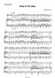 Sheet music, chords Nathan Evans - Bully In The Alley