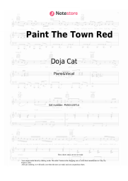 Sheet music, chords Doja Cat - Paint The Town Red