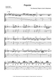 Sheet music, chords The Weeknd, Madonna, Playboi Carti - Popular