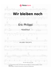 Sheet music, chords Eric Philippi - Wir bleiben noch