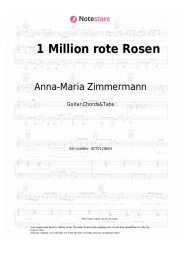 Sheet music, chords Anna-Maria Zimmermann - 1 Million rote Rosen