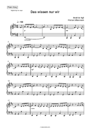 Sheet music, chords Beatrice Egli, Florian Silbereisen - Das wissen nur wir