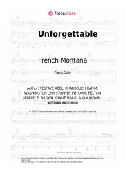 Sheet music, chords French Montana, Swae Lee - Unforgettable