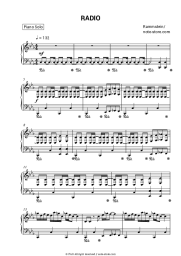 Sheet music, chords Rammstein -  RADIO