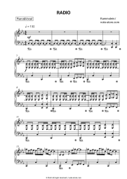 Sheet music, chords Rammstein -  RADIO