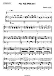 Sheet music, chords Melanie Bender - You Just Want Sex