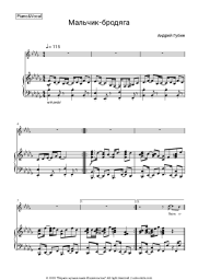 Sheet music, chords Andrey Gubin - Мальчик-бродяга