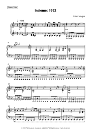 Sheet music, chords Toto Cutugno - Insieme: 1992