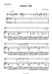 Sheet music, chords Toto Cutugno - Insieme: 1992