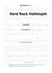 Sheet music, chords Lordi - Hard Rock Hallelujah