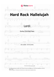 Sheet music, chords Lordi - Hard Rock Hallelujah
