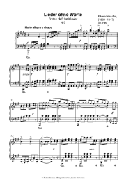 undefined Felix Mendelssohn - Lieder ohne Worte Op.19b No.3. Molto allegro e vivace