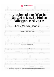 undefined Felix Mendelssohn - Lieder ohne Worte Op.19b No.3. Molto allegro e vivace