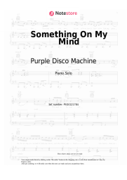 Sheet music, chords Purple Disco Machine, Duke Dumont, Nothing But Thieves - Something On My Mind