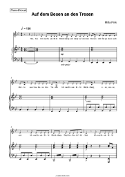 Sheet music, chords Milla Pink - Auf dem Besen an den Tresen