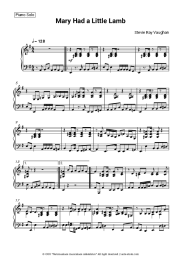 Sheet music, chords Stevie Ray Vaughan - Mary Had a Little Lamb