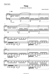 Sheet music, chords Hans Zimmer - Time (Inception)