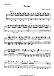 Sheet music, chords The Cranberries - Zombie