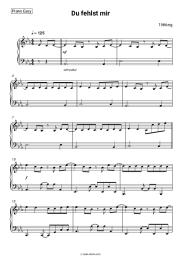Sheet music, chords 1986zig - Du fehlst mir