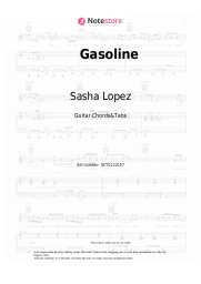 Sheet music, chords Sasha Lopez, DARA - Gasoline
