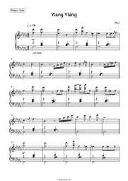 Sheet music, chords FKJ - Ylang Ylang