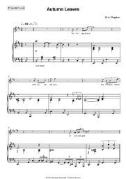 Sheet music, chords Eric Clapton - Autumn Leaves