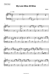 Sheet music, chords Mitski - My Love Mine All Mine