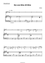 Sheet music, chords Mitski - My Love Mine All Mine