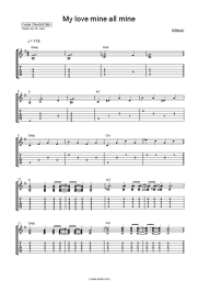 Sheet music, chords Mitski - My Love Mine All Mine