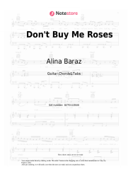 Sheet music, chords Alina Baraz - Don't Buy Me Roses