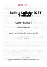 Sheet music, chords Carter Burwell - Bella's Lullaby (OST Twilight)