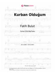 Sheet music, chords Fatih Bulut - Kurban Olduğum