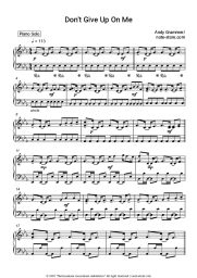 Sheet music, chords Andy Grammer - Don't Give Up on Me (From Five Feet Apart)