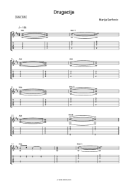Sheet music, chords Marija Serifovic - Drugačija