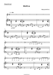 Sheet music, chords Marija Serifovic - Molitva