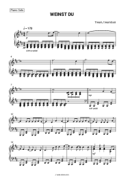 Sheet music, chords Tream, treamiboii - WEINST DU