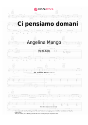 Sheet music, chords Angelina Mango - Ci pensiamo domani